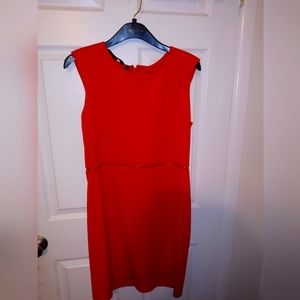 Kardashian Kollection Orange Zipper Dress Size Large